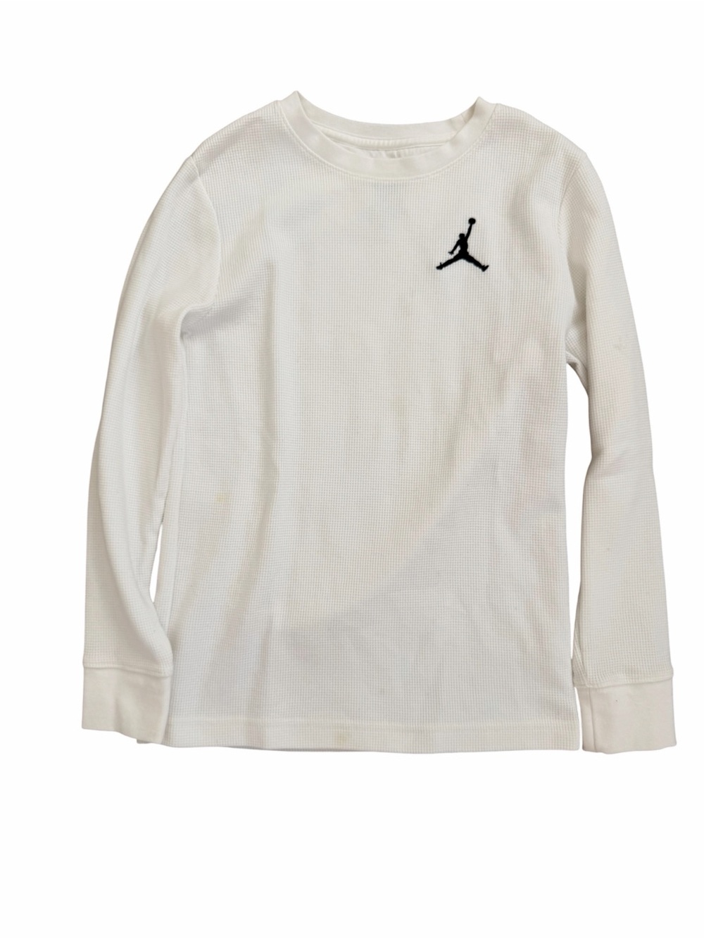 Air Jordan White Thermal Long-Sleeve Kids Waffle Tee